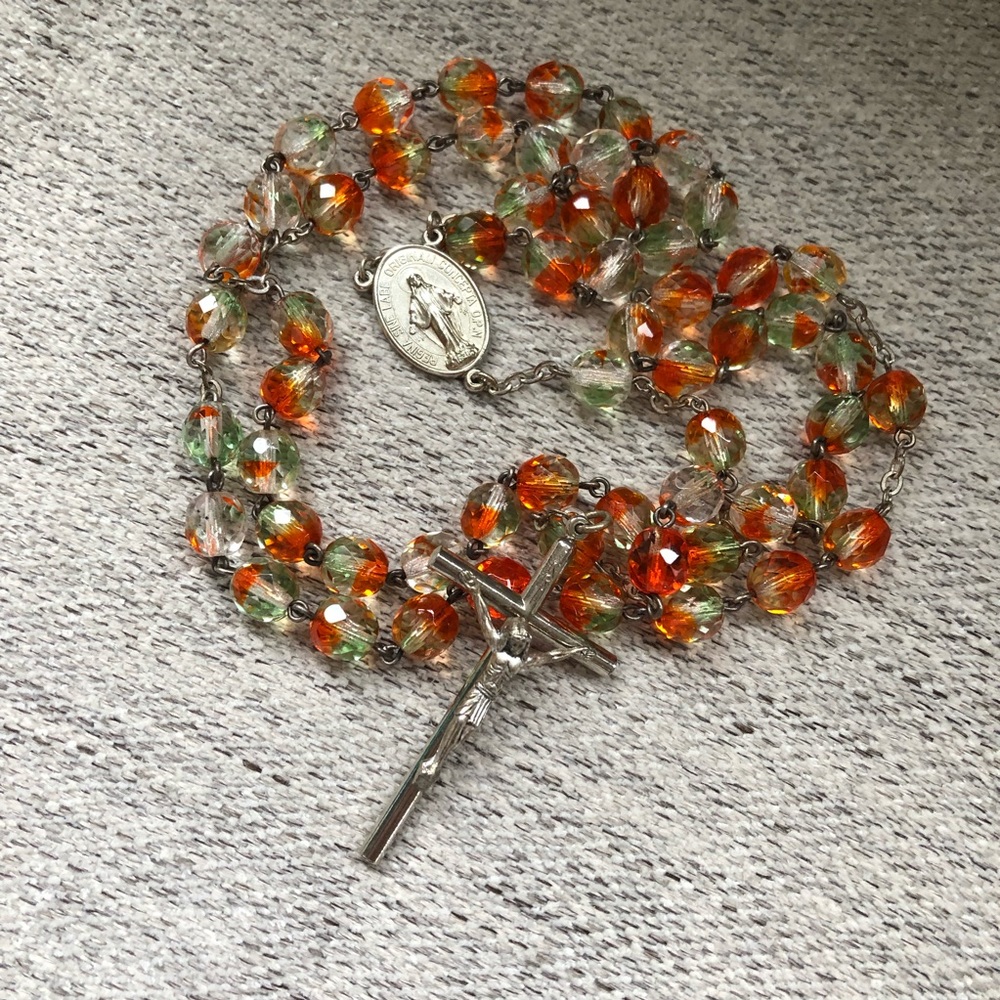 ✝️ Vintage Crystal Rosary